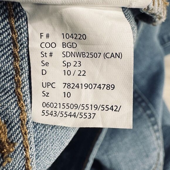 Nine West Chrystie Capri Jeans 10 (32x22) Blue High Mid Denim Stretch Womens - Picture 7 of 11